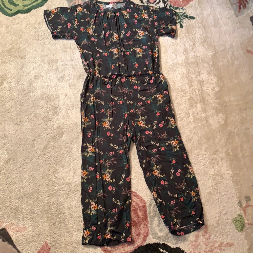 Floral Cropped Jumpsuit